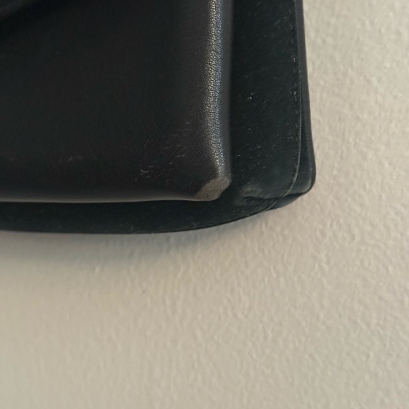 Tory Burch Kira Black Pebbled Leather Mixed Media Mini Crossbody Bag Gold Chain - Picture 8 of 16